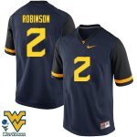 Men's West Virginia Mountaineers NCAA #2 Kenny Robinson Navy Authentic Nike Stitched College Football Jersey XW15M14ZP